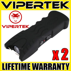 (2) VIPERTEK BLACK VTS-979 Heavy Duty Stun Gun Self Defense Wholesale Lot