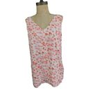 Cabi Size XS Flirty Cami Vneck Salmon White Lined Blouse Top NEW