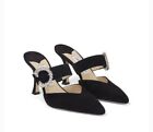 Jimmy Choo Shoes Marta 90 Black Mules With Buckle New! RRP $950 Size 7 /37.5
