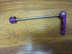 VINTAGE RINGLE HOLY STIX Ti QUICK RELEASE FRONT WHEEL SKEWER - PURPLE - PARTS