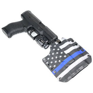 OWB Kydex Holster for 50+ Hanguns with TLR-7A - THIN BLUE LINE