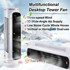 10.6-Inch 3-Speed Oscillating Tower Fan, Bedroom Desk USB Rechargeable Table fan