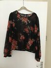 Love Sheer Floral Top Size M New without tags
