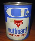 VINTAGE   CONOCO  NEW  OUTBOARD  MOTOR  OIL  CAN  -  8  OUNCES FULL