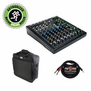 Mackie ProFX10v3 10-Channel Mixer w/ Gator Case Mixer Bag & 10' Stereo Cable