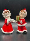 VTG Kitschy Norcrest Boy and Girl Salt and Pepper Shakers Christmas