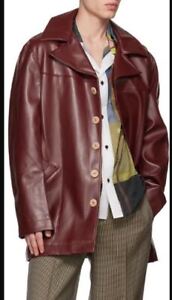 Men's Dean Winchester Leather Jacket Burgundy Coat Supernatural Genuine Leather