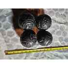 Lof of 4 Decorative Wood Spheres/Balls/Orbs Hand Carved