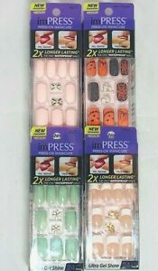 Kiss ImPress Press On Manicure 24 MEDIUM Nails Ultra Shine Gel Choose Your Style