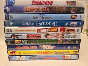 Lot of 10 children's & family movies VG-NM Disney, DreamWorks-Tested