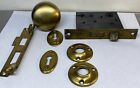 Vintage Door Hardware Lock Parts Lot Key Holes Knob Plates