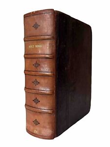 Antique King James Bible 1723 John Baskett STUNNING Large Print VERY RARE! 1700s