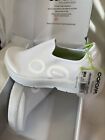 Oofos OOmg eeZee Low Slip-On Shoes Knit White On White Mens Size 10
