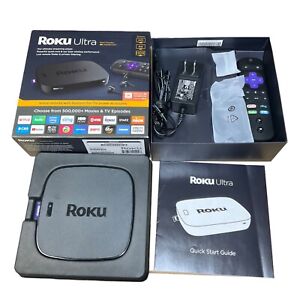 Roku Ultra 4660X2 4K HDR Streaming Media Player W Voice Remote, JBL headphones
