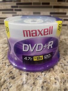 Maxell DVD+R 50pk 4.7 GB 8X 120 Min Spindle Brand New Sealed