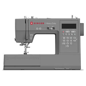 Heavy Duty Electric Sewing Machine w/ 411 Stitch Applications, Grey (Used)