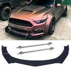 For Ford Mustang Front Bumper Lip Spoiler Lower Splitter Black and Strut Rods (For: 1989 Mustang)