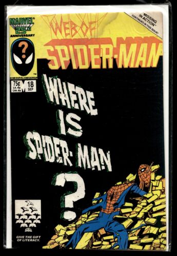 1986 Web of Spider-Man #18 1st Cameo Eddie Brock Marvel Comic