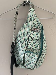 Kavu Sling Bag Shoulder Large Rope Pocket Backpack Turquoise