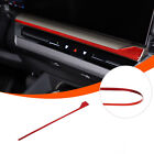 Red Carbon Fiber Center Display Bottom Sticker Trim For BMW 5 Series G60 2024+