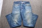 Levi's 501 Jeans Men's 34x32 Vintage Button-Fly Faded Grunge Dirt Wash