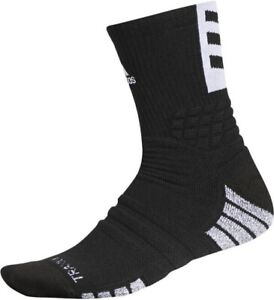 NEW Adidas Creator 365 Aeroready Basketball Cushioned Crew Socks Black Small