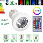 RGB LED Spot Light Bulb Lamp Dimmable 5W E27 GU10 16Color Remote Control 110 220