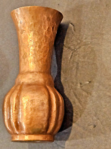 Vintage Arts & Crafts Hammered Copper Vase