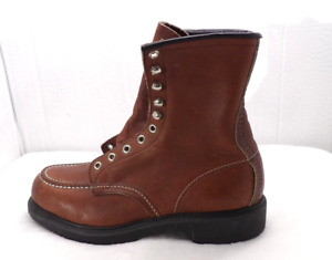 Vintage Red Wing Boots 4440 Moc Toe Steel Toe Men's Size 7.5 E Brown Leather