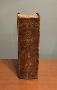Antique Polyglott Holy Bible 1836 Colcord Family Record Plymouth NH Leatherbound