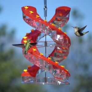 Unique Helix Hummingbird Feeder Outdoor Hanging Bird Feeders Garden Decor NEW