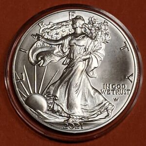 2021 Type 2 American Silver Eagle ~  1 oz .999 Fine Silver Coin ~ 1 ounce ASE