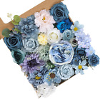 New ListingArtificial Flowers Combo Box Set Dusty Blue Flowers Fake Wedding Flowers Bulk fo