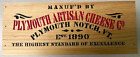 Plymouth Artisan Cheese Co. Wooden Box Only