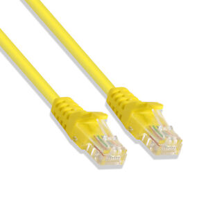 1ft Cat6 Cable Ethernet Lan Network RJ45 Patch Cord Internet Yellow (50 Pack)
