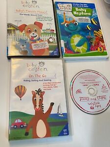 4 Baby Einstein DVD's, Baby's First Moves, Favorite Places , Neptune, On the Go