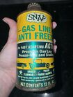 OLD CAR GRAPHIC ~ FULL 1960s era SNAP GAS LINE ANTI FREEZE Cone Top Tin Oil Can