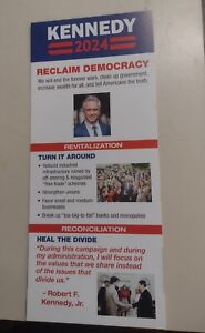 Robert F Kennedy Jr 2024 Prez Candidate Official Campaign Pamphlet/Brochure