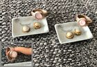 Re-Ment Makeup Dresser #6 UNUSED Rose Gold Watch Pearl Earrings Jewelry Tray x2