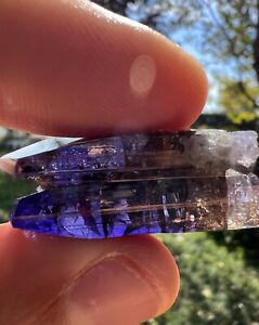 Tanzanite Crystal Unheated Blue Purple Rough Specimen With Red C Axis 17.7grams