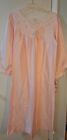 Vintage Barbizon XL NWT Pink Lace E Foral Accent Long Sleeve Nightgown Gown