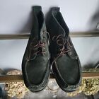 BASS RUSSELL MEN'S ALL LEATHER OLIVE GREEN SUEDE DESERT BOOTS SIZE 13 D