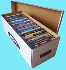 1 BCW CARDBOARD MEDIA STORAGE BOX with LID stackable dvd video game manga cd