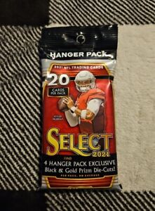 2021 Panini Select NFL Football 20 Card Hanger/Back And Gold Prizm Die Cut