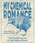 MY CHEMICAL ROMANCE POSTER/PRINT 2023 AUCKLAND NZ TOUR WESTERN SPRINGS GIG FLIER