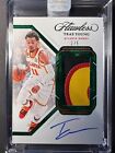 New Listing2022-23 Panini Flawless Trae Young Vertical Patch Auto #2/5 Game Worn Tri-Color