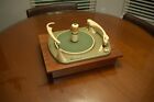 Vintage Telefunken Turntable Army Green finish with shelf + 45 Adapter