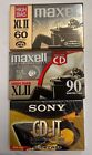 Maxell XL-II 90- & 60-minute & Sony CD-It Blank Cassette Tapes SEALED. High Bias