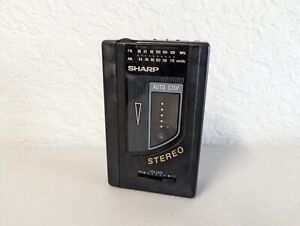Vintage Sharp JC-140(BK) Portable AM/FM Stereo Cassette Player- Works