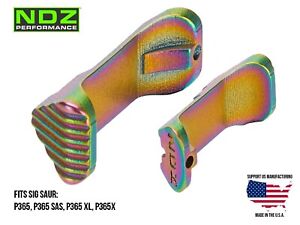 Magazine Release Extended for Sig P365 P365XL 9mm Rainbow Spectrum PVD